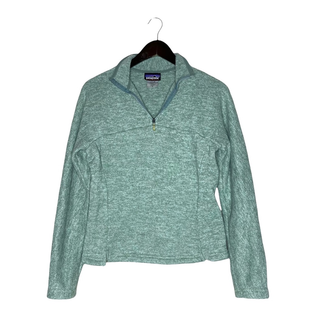 Patagonia Synchilla Marled Green 1/4 Zip Pullover